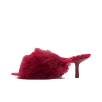 Burberry Jackie 65mm Shearling Sandals