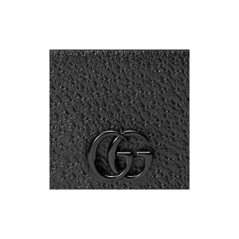 GUCCI Marmont Leather Card Holder Men's Black-4