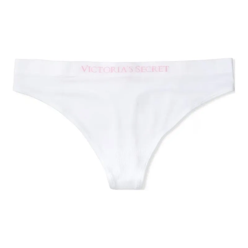 Victoria's Secret SEAMLESS SeamlessThong Panty/Shocking Blue Underpants Women's 1 Pack White-0