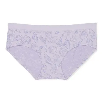 Victoria's Secret Seamless Hiphugger Panty PPS Underpants Women's 1 Pack Purple Shell Print