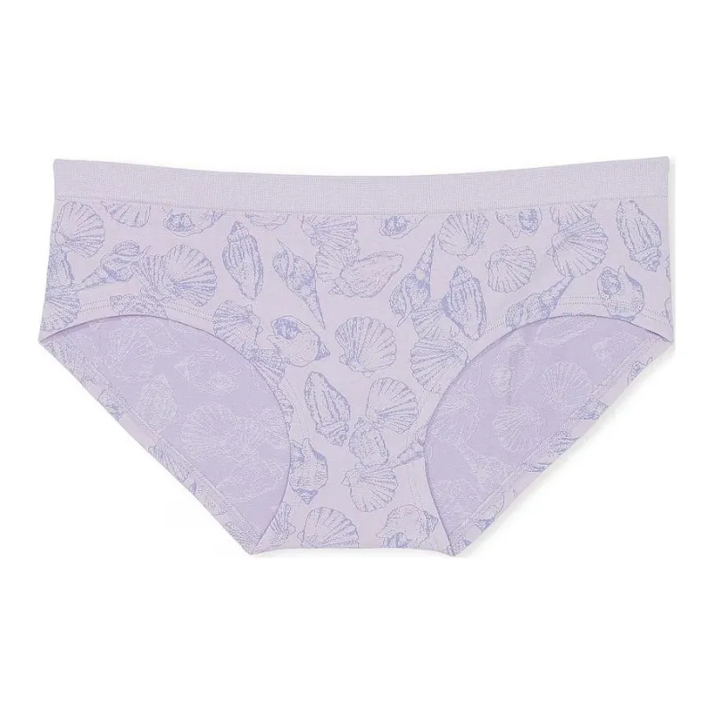 Victoria's Secret Seamless Hiphugger Panty PPS Underpants Women's 1 Pack Purple Shell Print-0