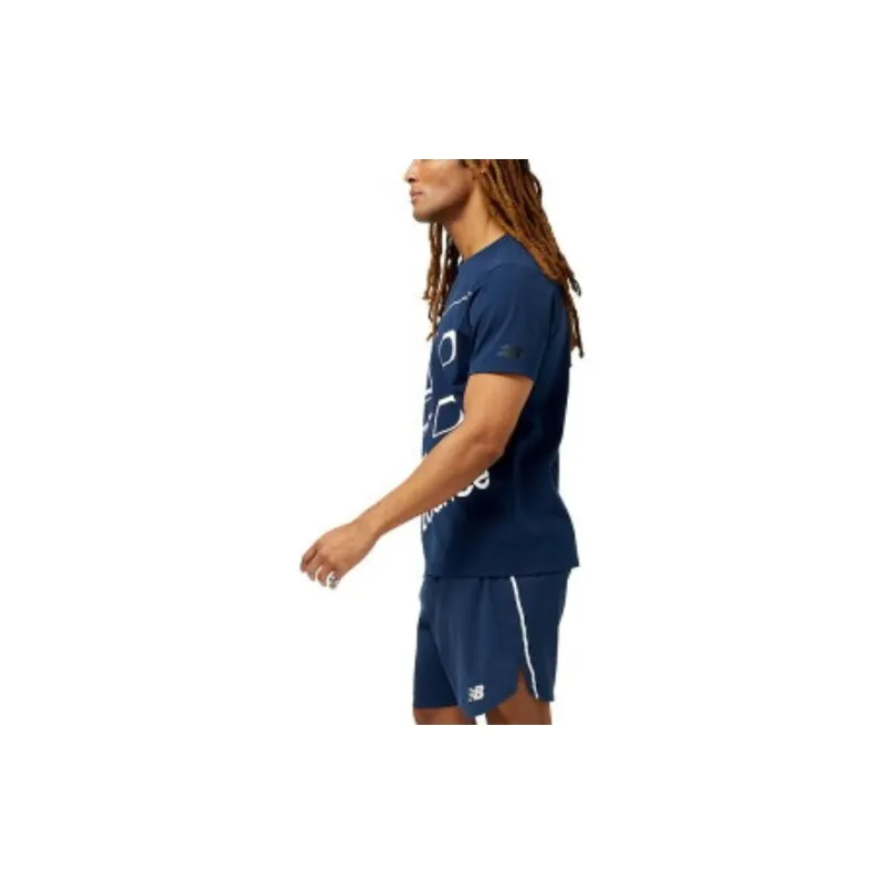 New Balance T Shirts Men Blue-2