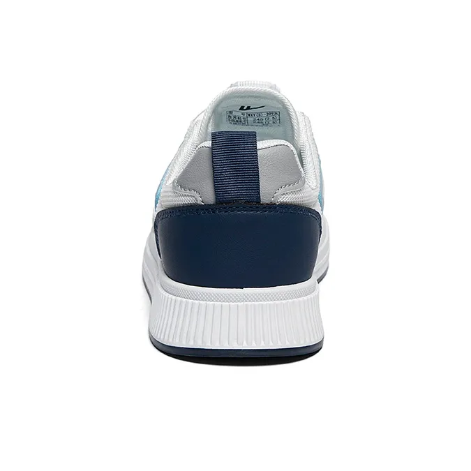 Warrior Durable Lightweight And Breathable Low Top Skateboard Shoes Men's White Light Blue Dark Blue-2