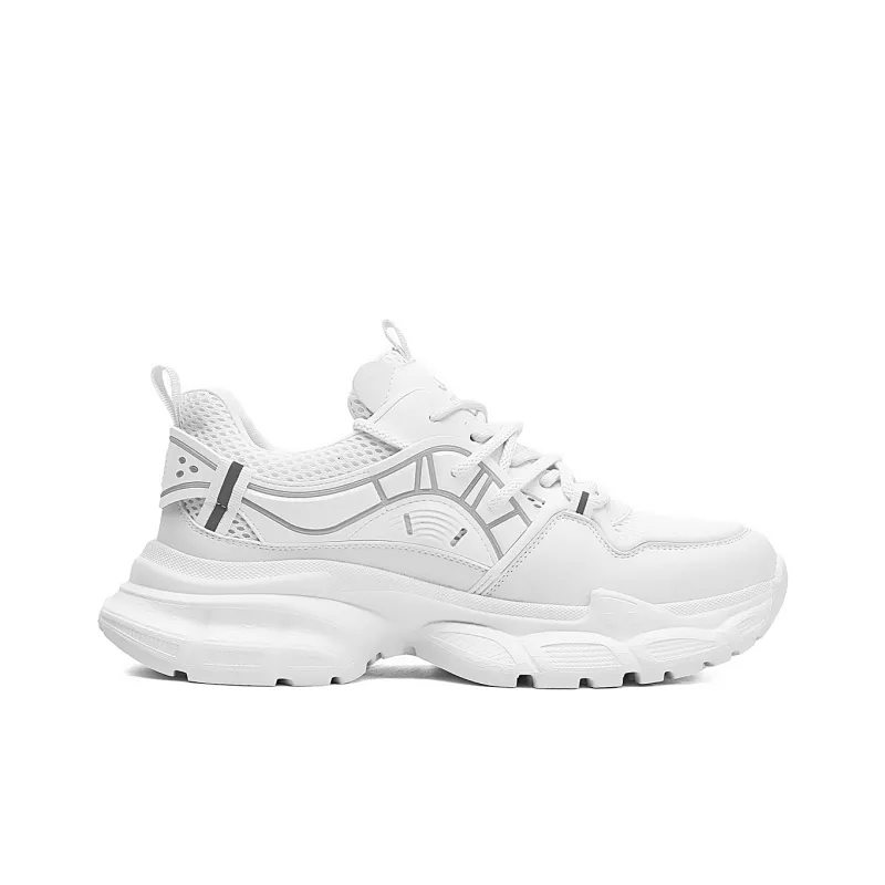 Jeep Cushioning Anti-Slip And Wear-Resistant Support Low-Top Platform Fashion Chunky Sneakers Unisex Black-8