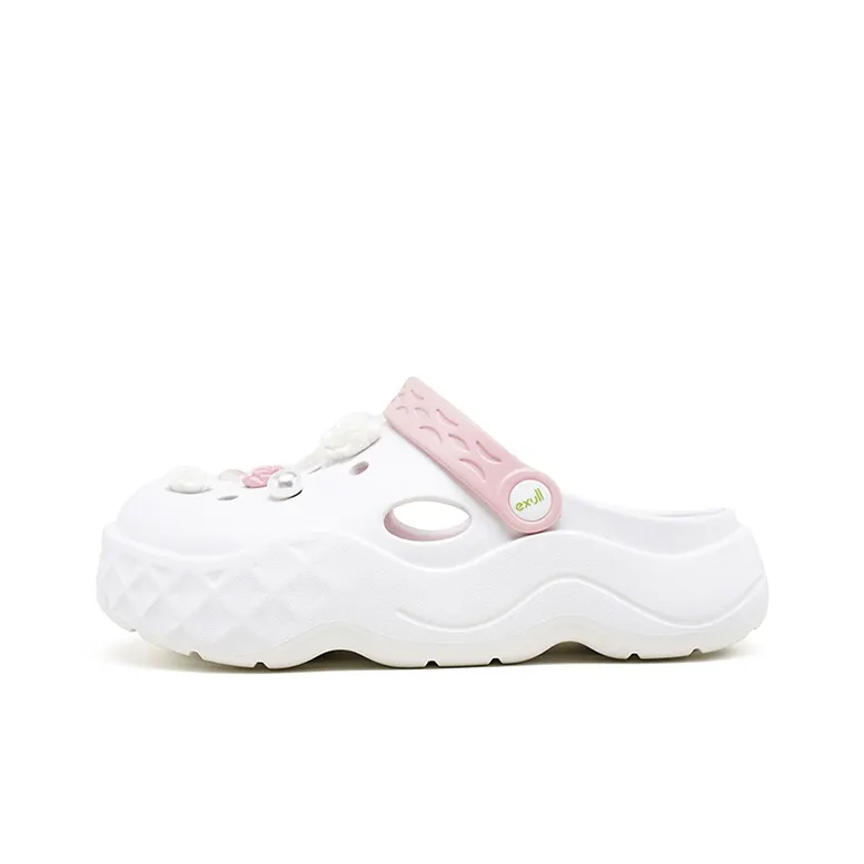 EXULL Q Clogs Women's White Pink-0