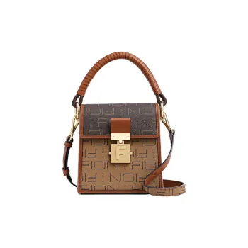 FION Cow Leather Patchwork With Artificial Leather One Shoulder Handbags Small Size Women's Multicolor