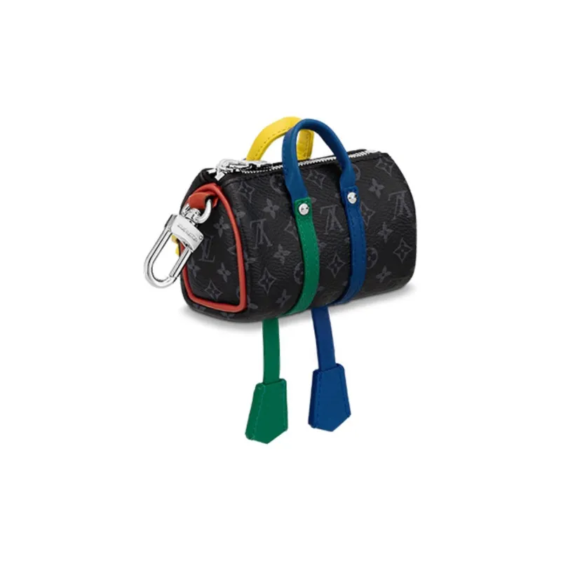 LOUIS VUITTON Keepall Coated Canvas With Leather Trim Monkey Bag Ornament And Keychain Bag Accessory Unisex Multicolor-1