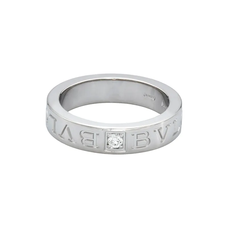 BVLGARI 2010s 18K White Gold B.Zero1 Diamond Ring-0