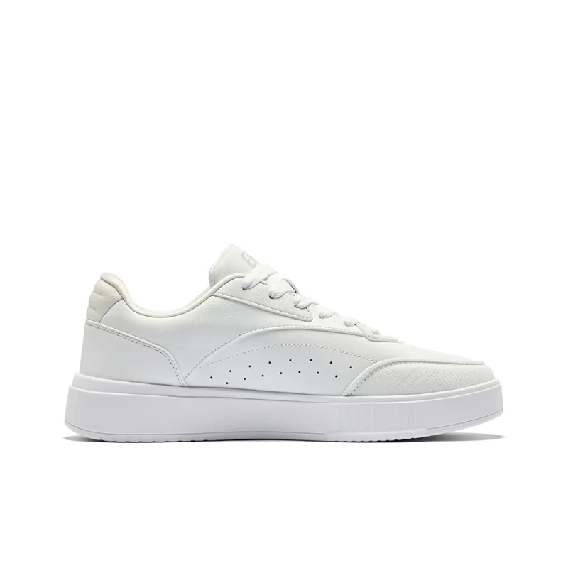 Erke Fun Play Breathable Slip Resistant Low Top Skateboard Shoes Men's Erke White-1