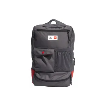 Adidas Polyester Backpack Regular Unisex Gray Red Multicolor