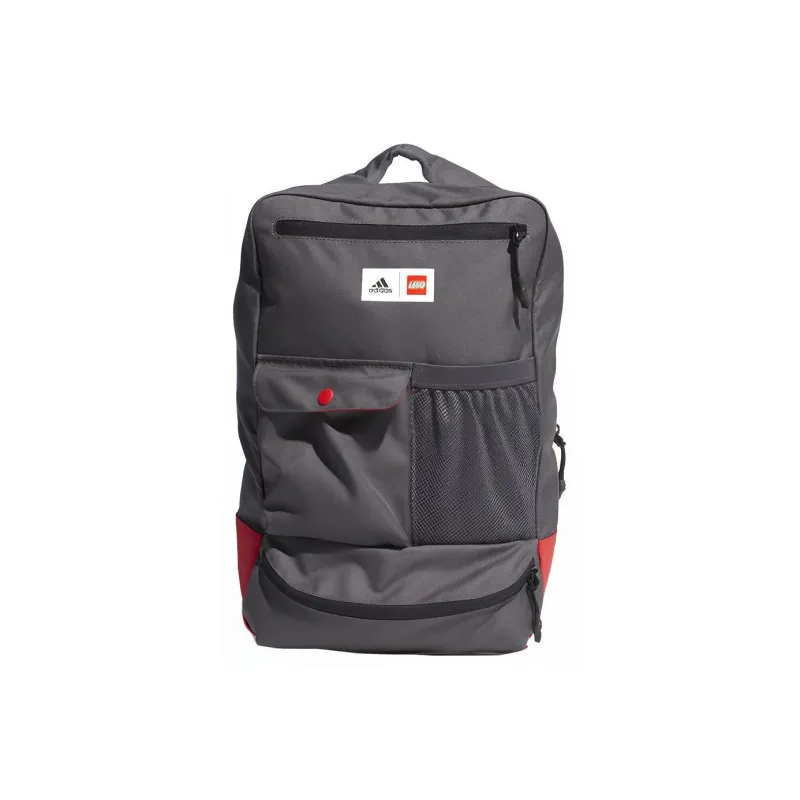 Adidas Polyester Backpack Regular Unisex Gray Red Multicolor-0