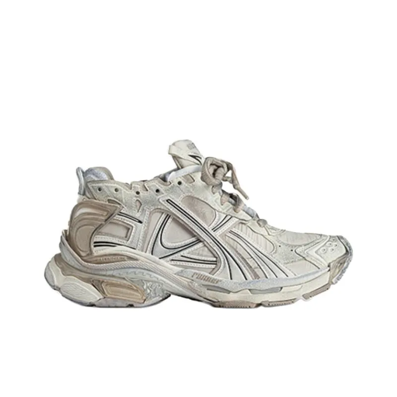 Balenciaga Runner Sneakers 'Beige Nylon Suede Like Fabric' Women's-1