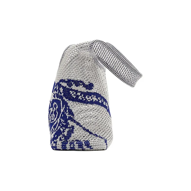 Burberry Fabric Handbag Small Size Unisex White-1