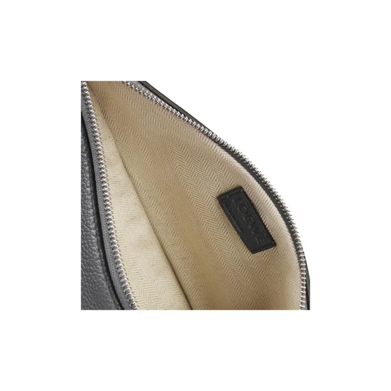 LOEWE Anton Sling Calfskin Shoulder Bag, Sling Bag Men's Anthracite/Gray-4