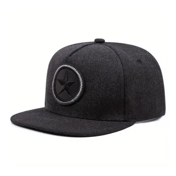 AAJF Cotton Street Embroidered Pattern Star Hip-Hop Sun Baseball Cap Unisex