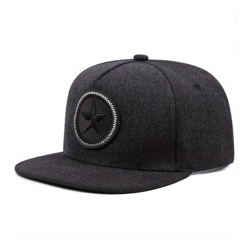 AAJF Cotton Street Embroidered Pattern Star Hip Hop Sun Baseball Cap Unisex-0