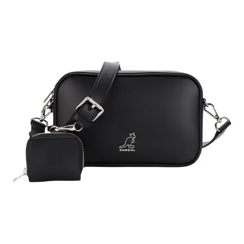 KANGOL Synthetic Leather Shoulder Bag Crossbody Bag Regular Women's Black