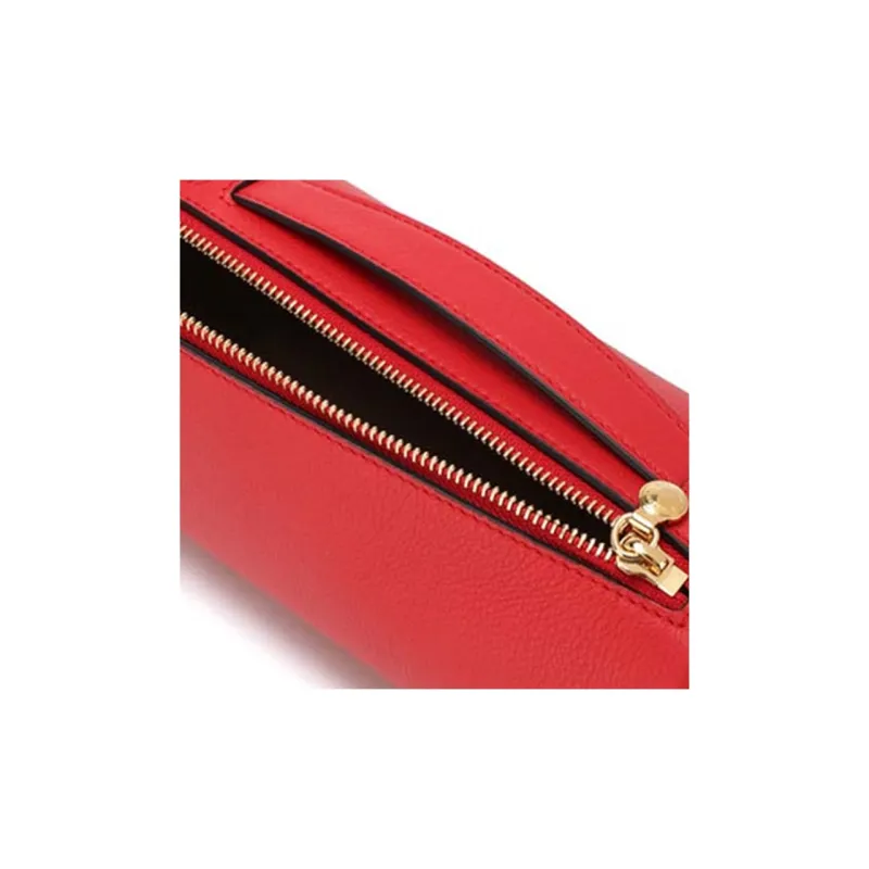 Burberry Leather Bucket Bag Portable Crossbody Bag Shoulder Bag Women's Red-3