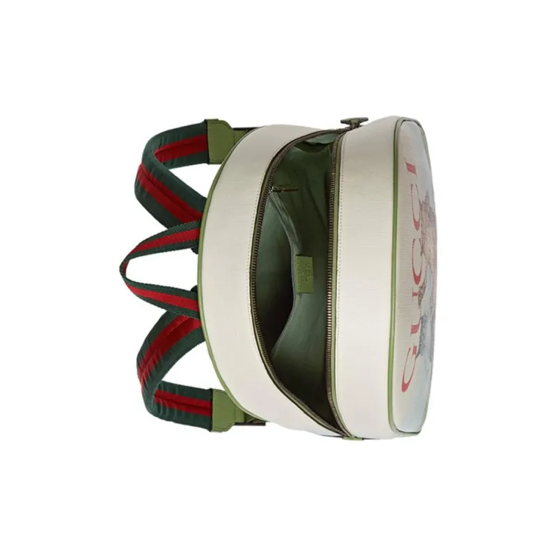 GUCCI Canvas Kids' Backpack Kids' White & Green-6