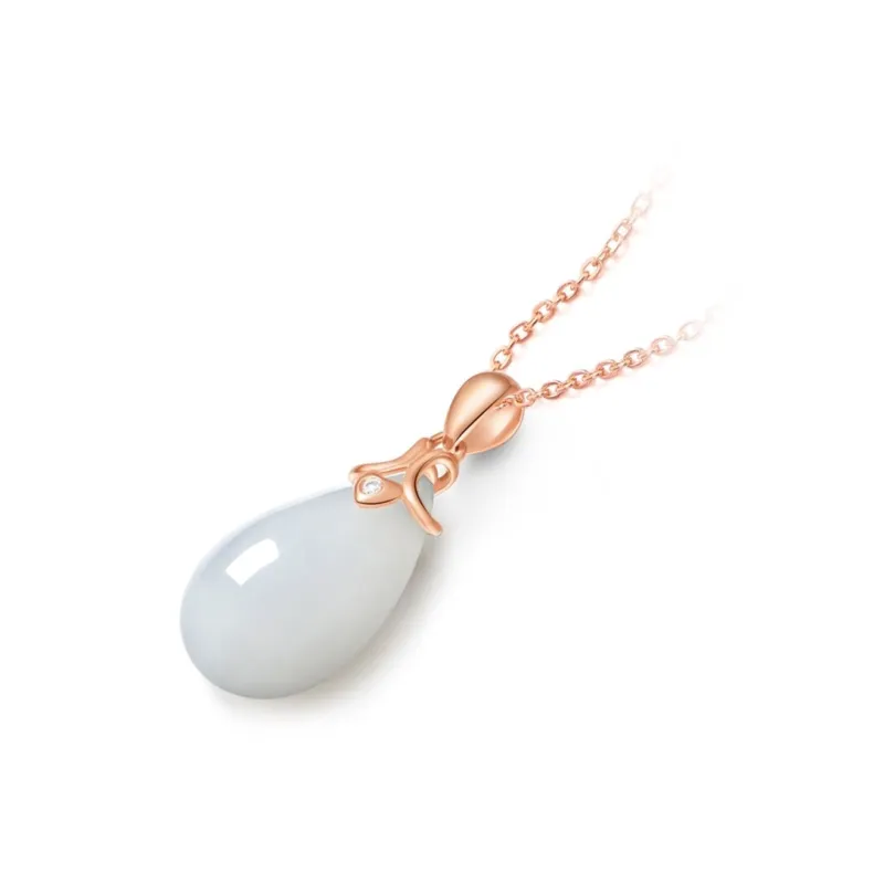 CHOW TAI FOOK Hetian Jade Pendants Women's White Jade-1