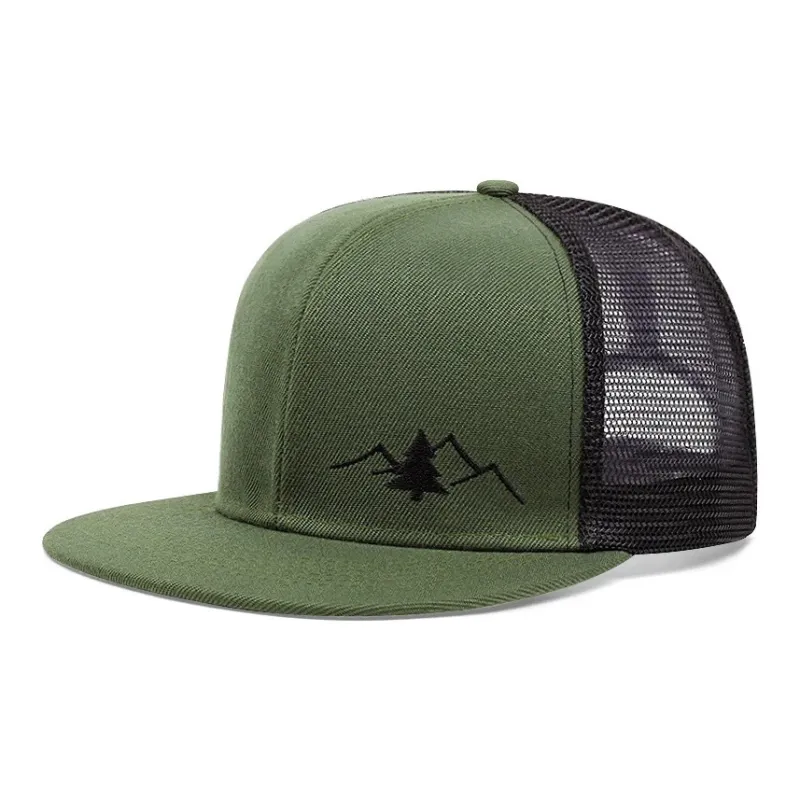 AAJF Cotton Outdoor Truck Driver Hat Embroidered Baseball Cap Compatibility Mesh Hat Unisex-3