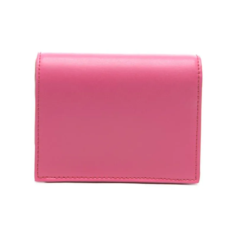 FERRAGAMO Vara Stamped Calfskin Coin Purses Wallets Women's Pink-2