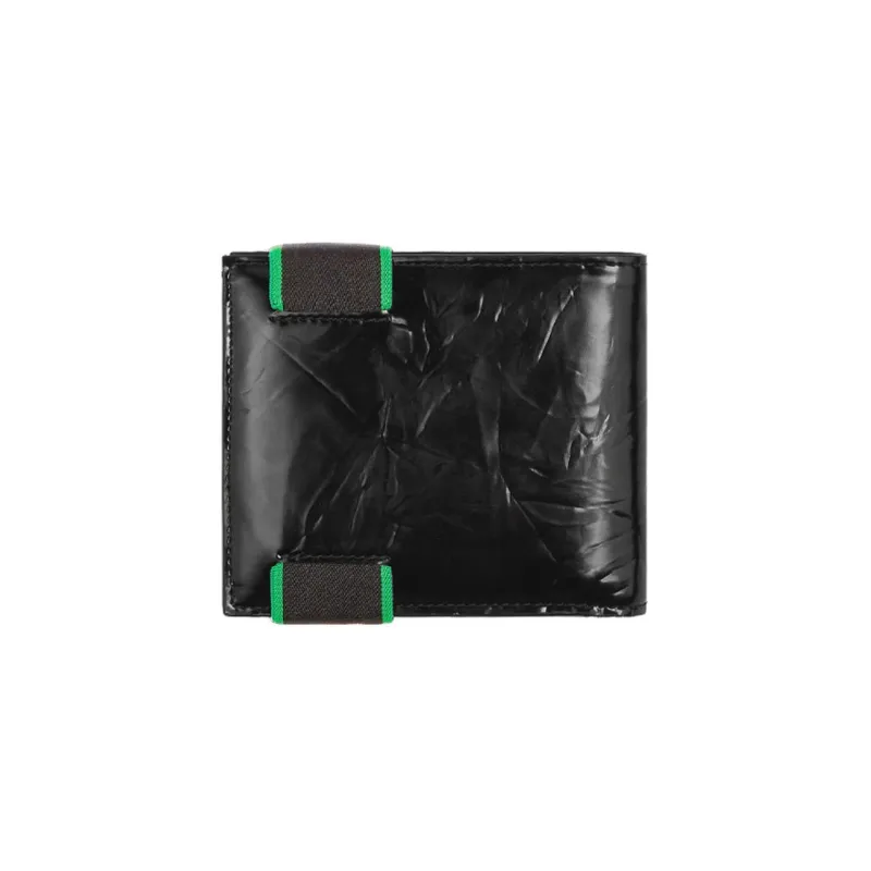 Bottega Veneta Elastic Band Bi fold Wallet Black / Green-1