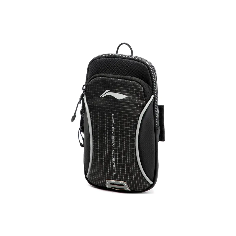LiNing Li Ning Running Collection Polyester Arm Bag Cell Phone Pouch Regular Unisex Black-2