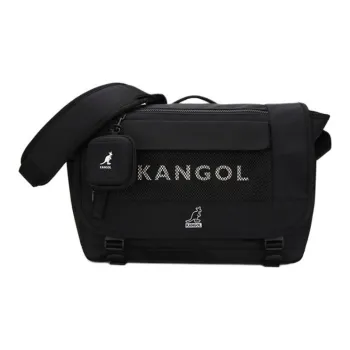 KANGOL Nylon Messenger Bag Shoulder Bag Unisex Black