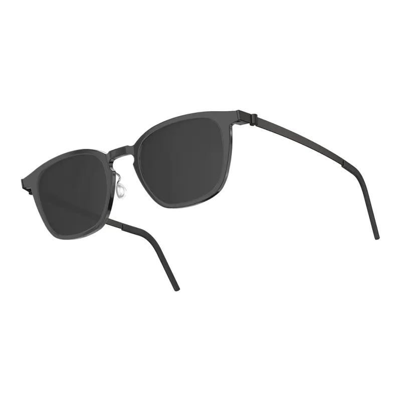LINDBERG Square Sunglasses Unisex Black-1