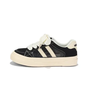 Yobn Slip-Resistant Breathable Low-Top Skateboard Shoes Women's Black