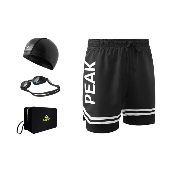 PEAK Swimming Sets Polyester Elastane Pool Men's Black/White-2