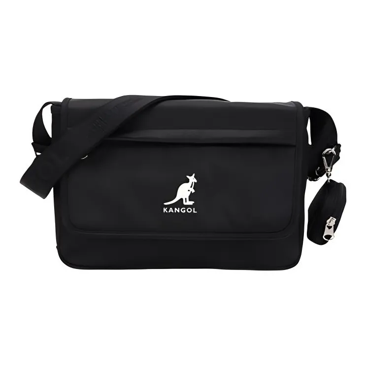 KANGOL Nylon Messenger Bag Crossbody Bag Shoulder Bag Regular Women's Black-0