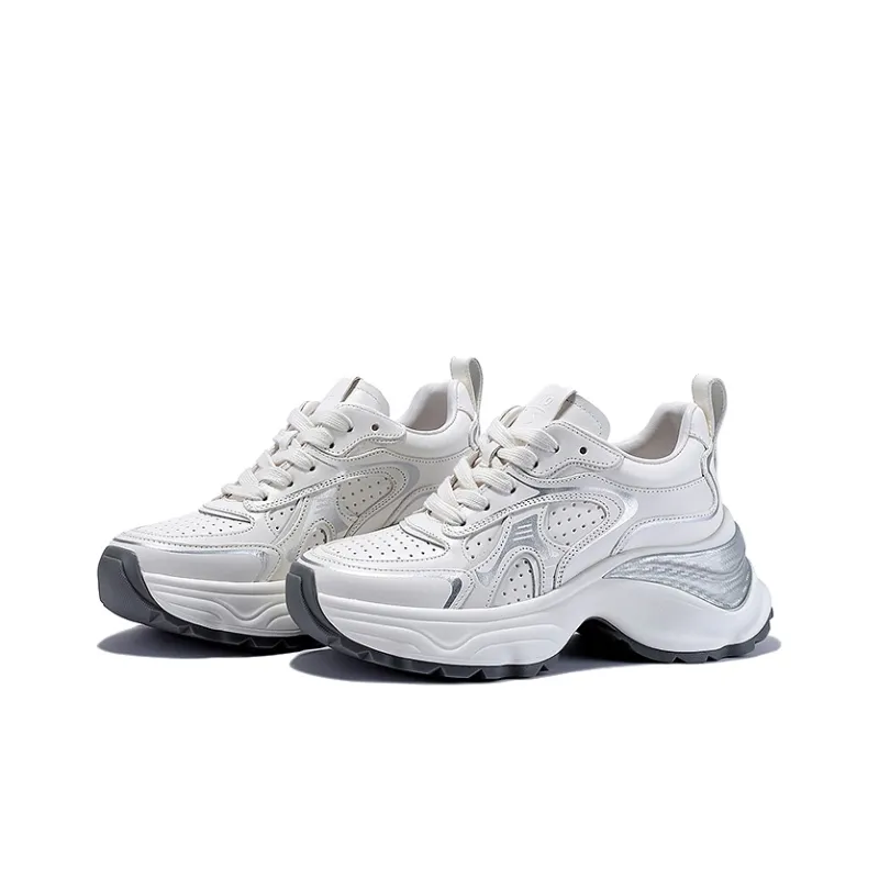 BELLALILY Anti-Slip And Wear-Resistant Height Increasing Low-Top Chunky Sneakers Women's-1
