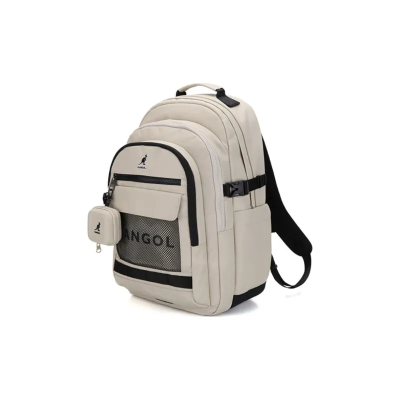 KANGOL Nylon Backpack Unisex Beige-1