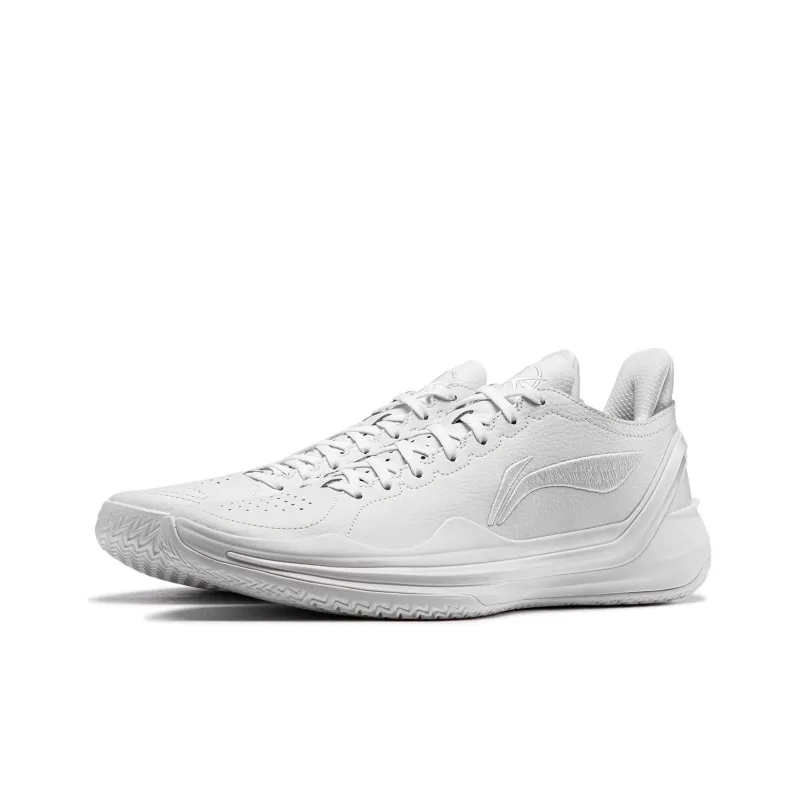 LiNing Blade 4V2 Cushioned Slip Resistant Lightweight Rebound Low Top Basketball Shoes Men's White-3
