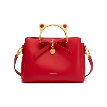 JUST STAR Synthetic Leather Wedding Bag Bride Crossbody Bag Shoulder Bag Handbag Women's 1Red White