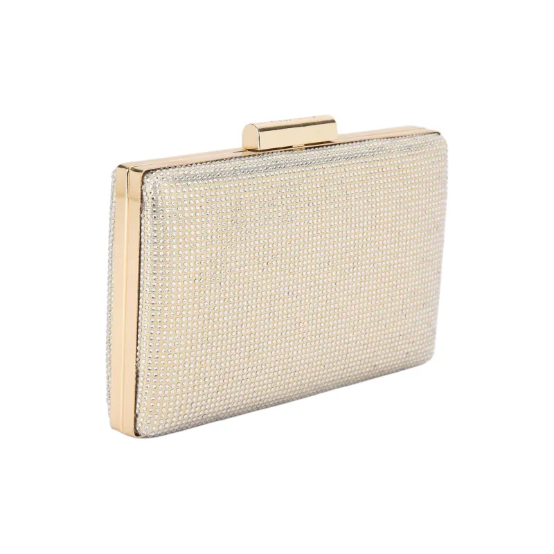 Kurt Geiger London Soft Leather Clutch Women's Gold-1
