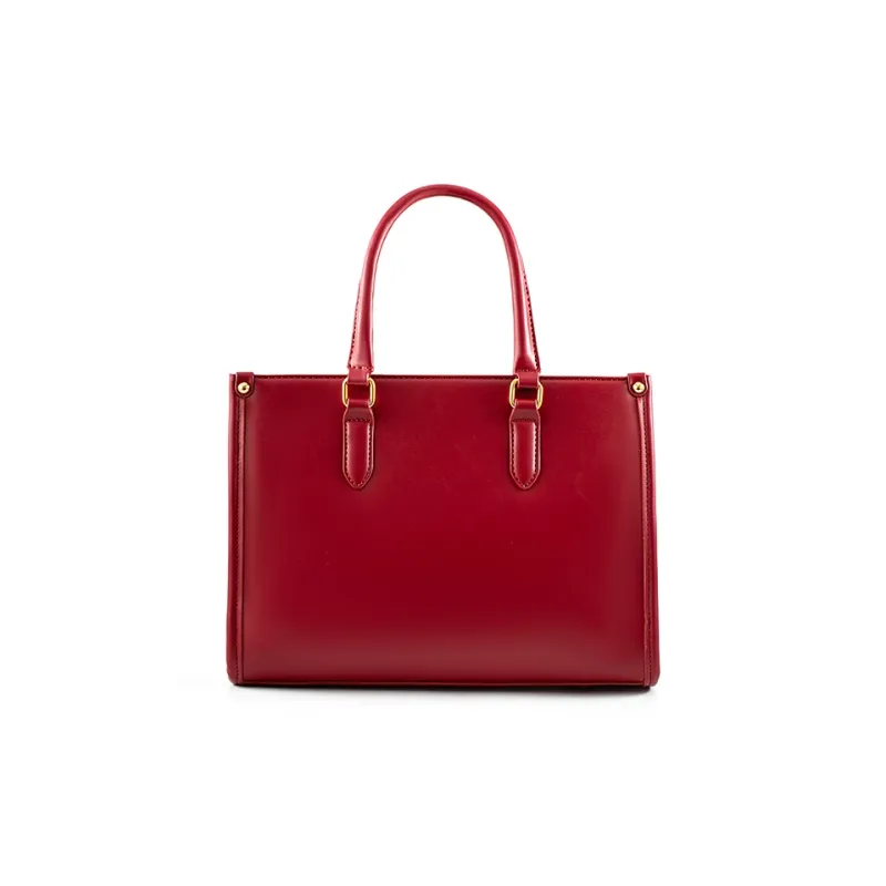 Vigno Synthetic Leather One Shoulder Crossbody Tote Handbag Regular Women's Red-1