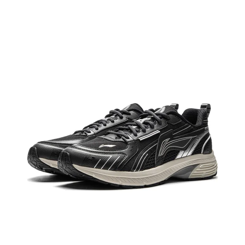LiNing Shake 1.5 Cushioning Slip Resistant And Abrasion Resistant Low Top Running Shoes Men's Night Black-2