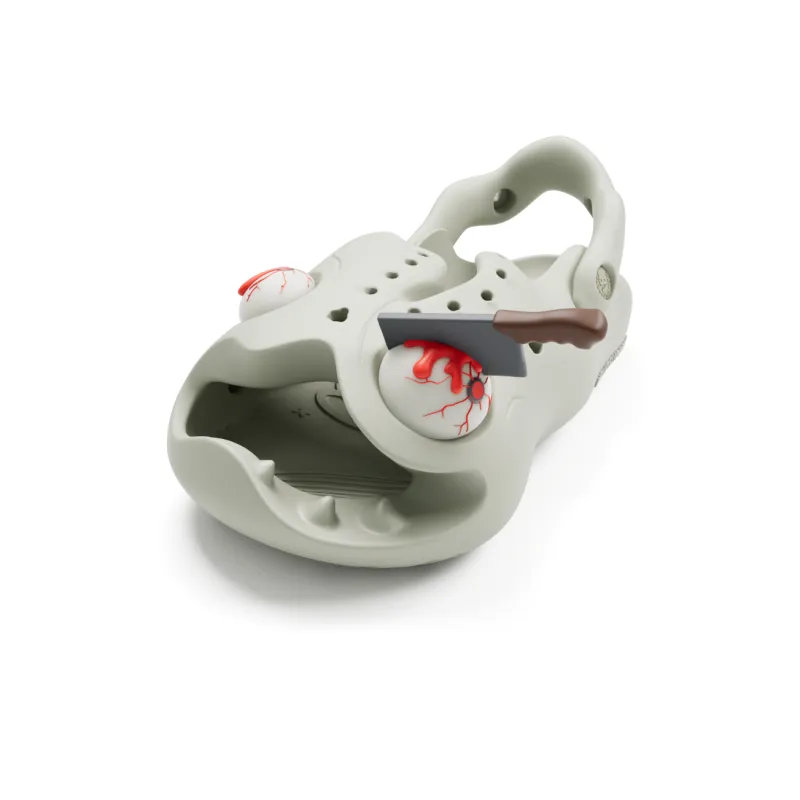 HelloSlippers Mr. Skully Zombie With A Kitchen Knife, Clogs Unisex-2
