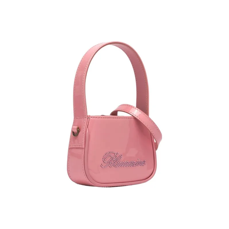 Blumarine Patent Leather Shoulder Bag Crossbody Bag Handbag Mini Women's Pink-1