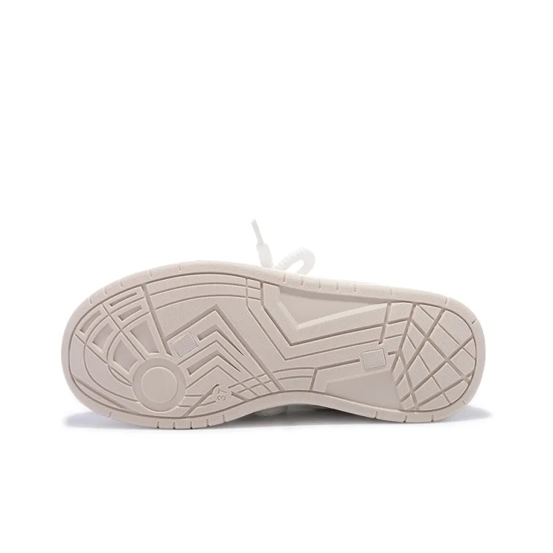 Miss Zhang Cushioned Anti Slip Wear Resistant Lightweight Height Increasing Low Top Casual Shoes Women's White Khaki-7