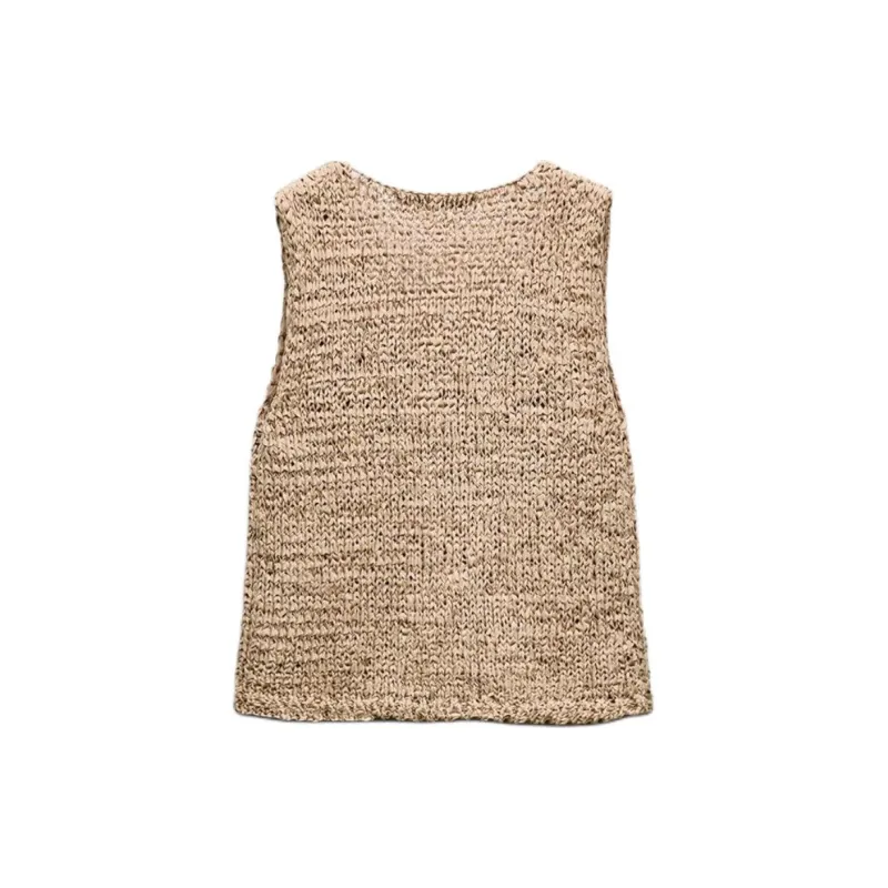 ZARA Tank Tops Women's Tan-1
