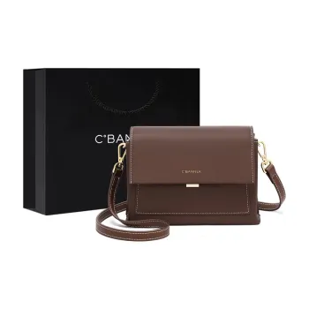 C°BANNER Split Cow Leather With Synthetic Leather Small Square Bag Shoulder Bag Women's