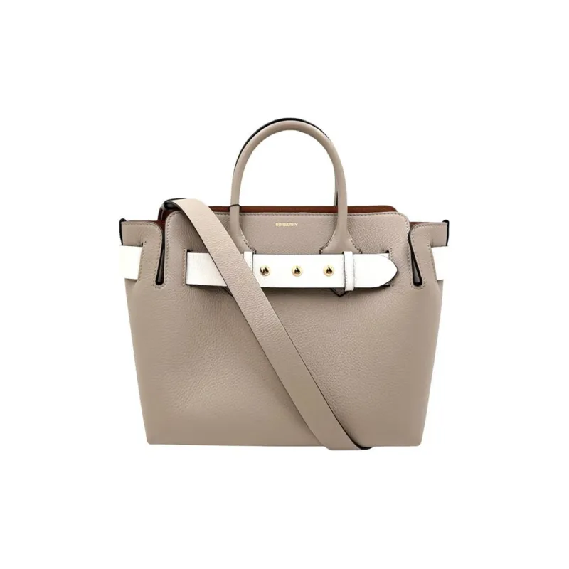Burberry Cow Leather Shoulder Bag Crossbody Bag Handbag Small Size Women's Gray-1