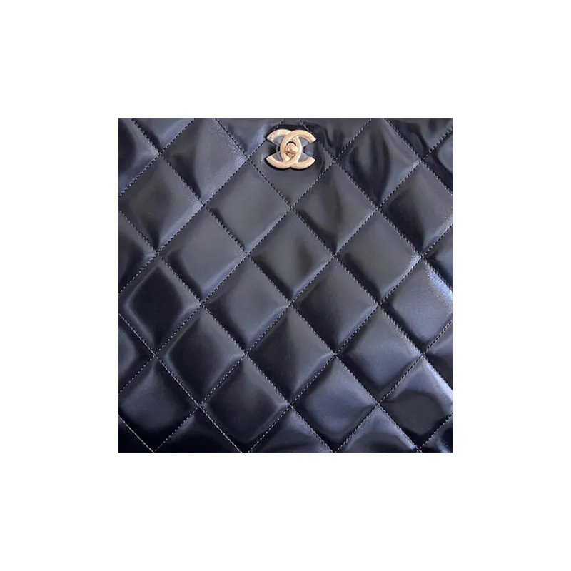 CHANEL Lambskin Hobo Bag, Shoulder Bag, Crossbody Bag Tubas Women's Black-3