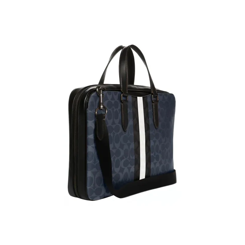 COACH Graham Artificial Leather One Shoulder Handbag, Crossbody Bag Tubas Men's Denim Blue-1