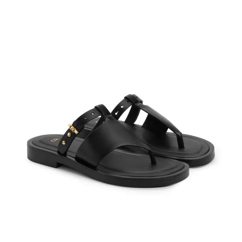 CHARLES&KEITH Flip Flops Women's White/Black-5