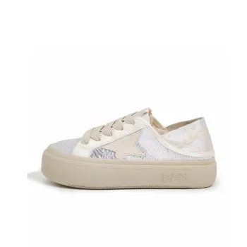 Milan Love Song Wear-Resistant Lightweight Breathable Quick Dry Slip-Resistant Low-Top Skateboard Shoes Women's Silver